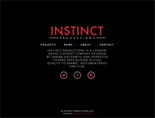 Tablet Screenshot of instinctproductions.com